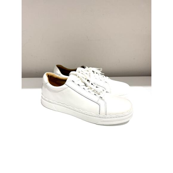 NWOT Tony Bianco X Revolve Qai Leather Lace Up Sneakers Milk Women's Size 9 - Picture 5 of 9